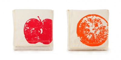 Organic Cotton Snack Pack Set - Apples & Oranges